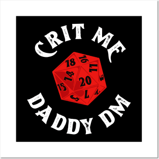 Crit Me Dungeons and Dragons red Posters and Art